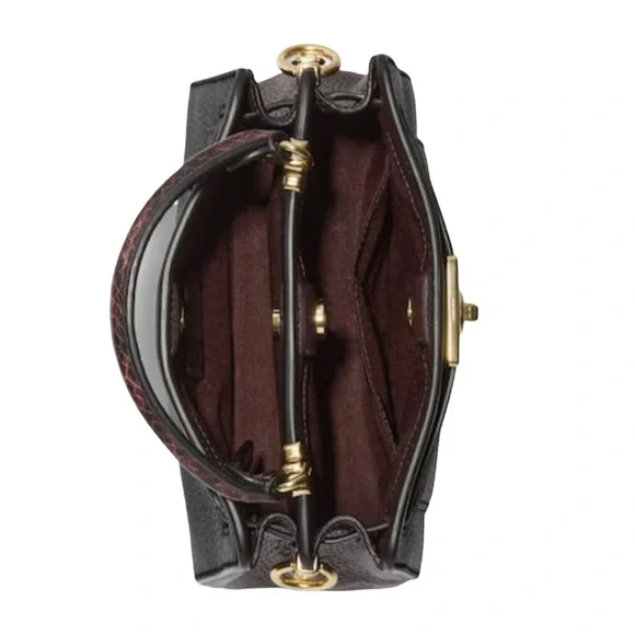 NWT Coach Mini Lane Top Handle Gold Black Multi